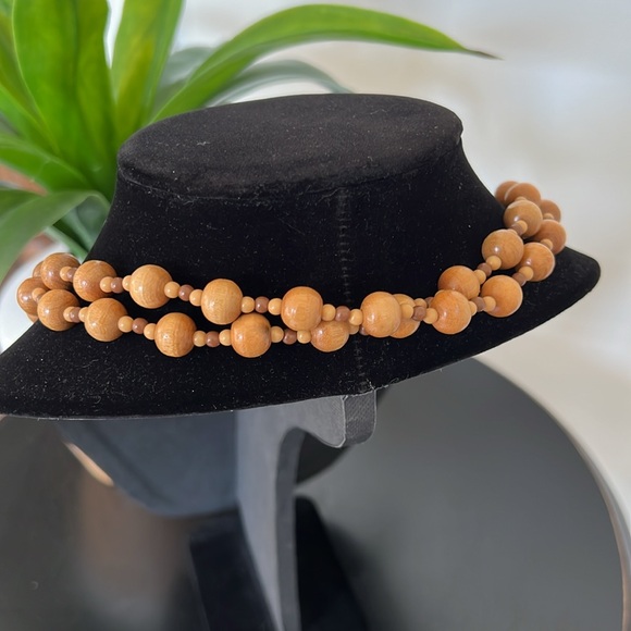 Gorgeous Wooden Boho Bohemian Style Beaded Necklace, Excellent Condition - Picture 3 of 6
